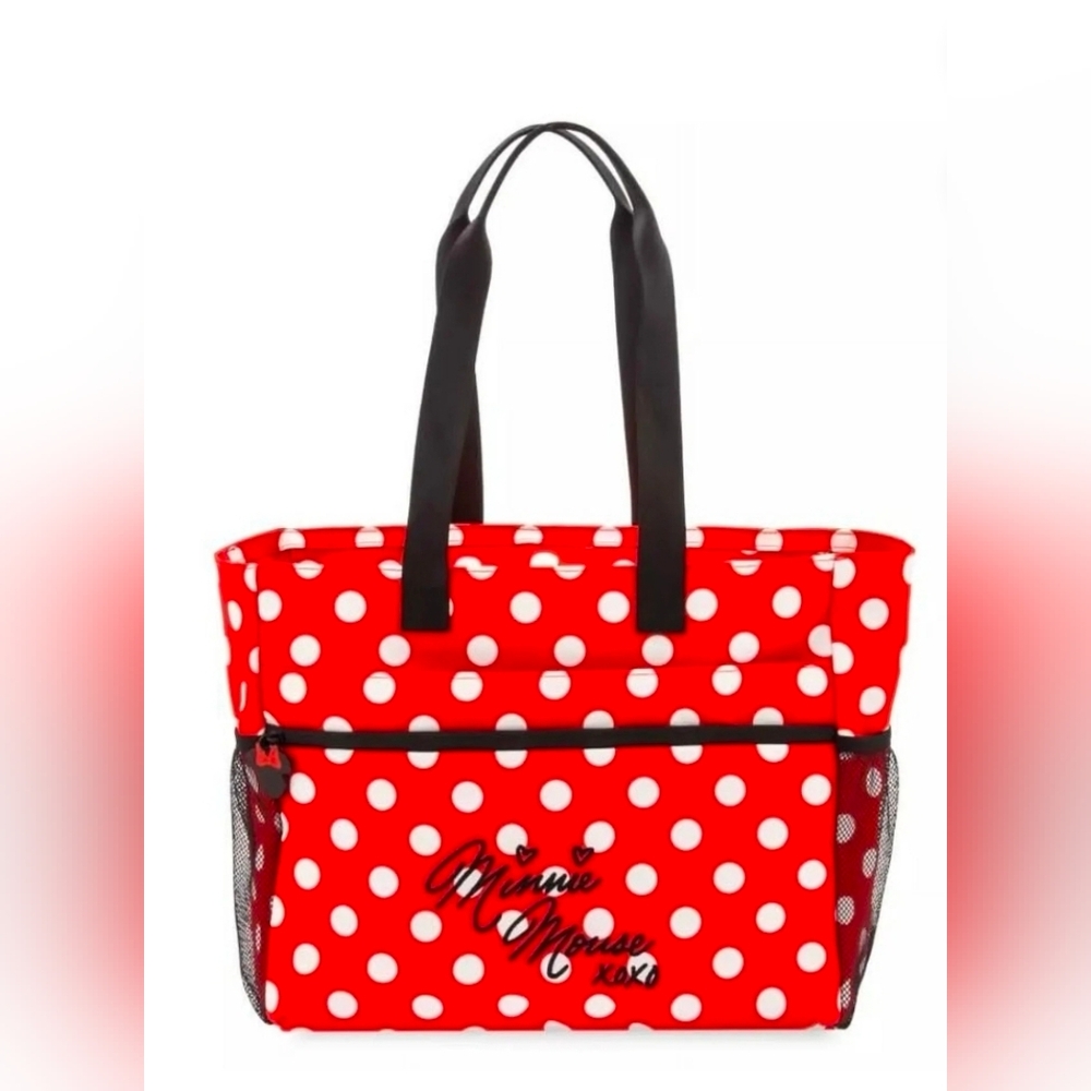 Disney Parks WDW Minnie Mouse xoxo Dots Travel Tote Bag